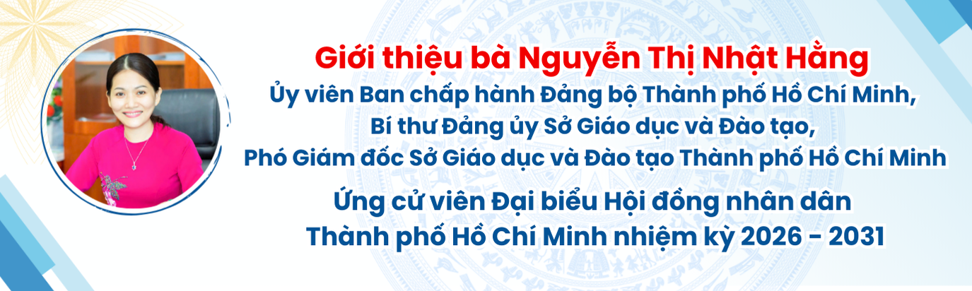 Banner đồng chí Nguyễn Thị Nhật Hằng